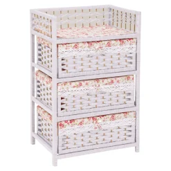 Flecht-Kommode „Romantik“ 3 Fächer