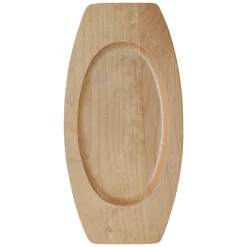 Freyersbacher Kleine Gusseisenpfanne Oval 14x9 cm, Emaille Servierpfanne | Mit Brett und Tuch