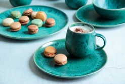 Frühstücks Set, Steinzeug Carellia Blau