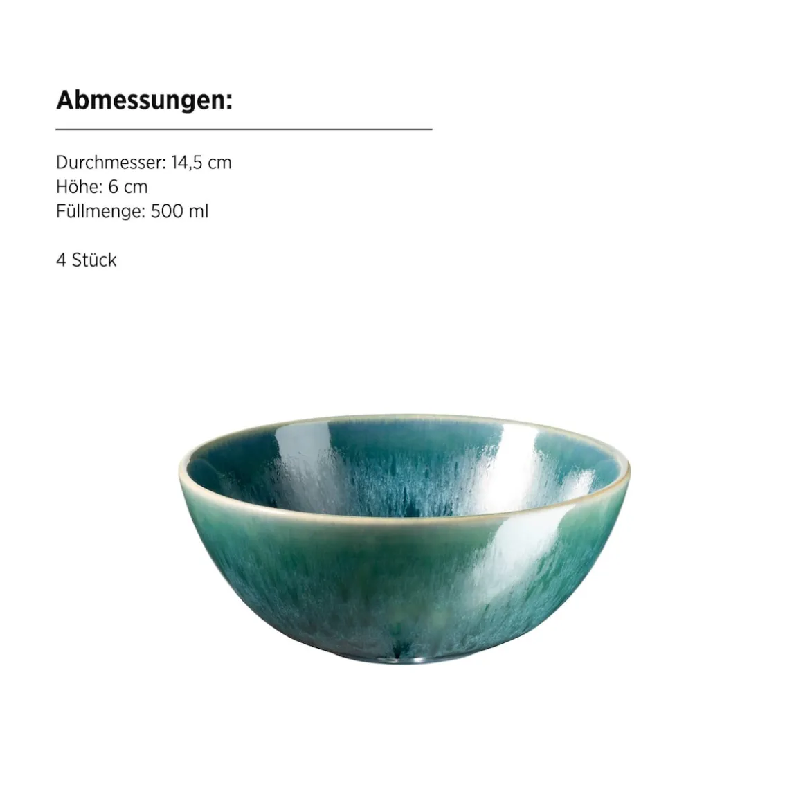 Frühstücks Set, Steinzeug Carellia Blau