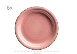 Frühstücksgeschirr, Steingut Lumaca Koralle