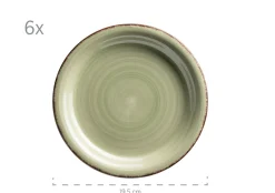Frühstücksgeschirr, Steingut Lumaca Olivgrün