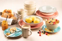 Frühstücksgeschirr, Steingut Lumaca Dunkelblau