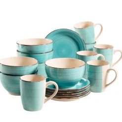 Frühstücksgeschirr, Steingut Lumaca Laguna