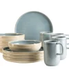 Frühstücksset, Steinzeug Candy Blau