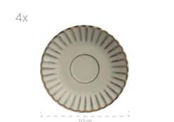 Frühstücksset, Steinzeug Confino Beige