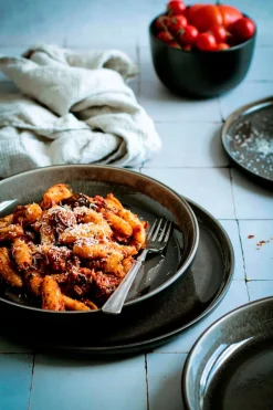 Frühstücksset, Steinzeug NIARA Schwarz / Grau