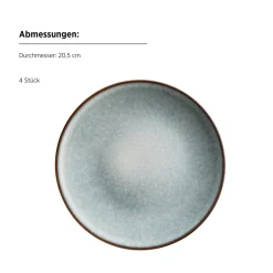 Frühstücksset, Steinzeug Smoky's Grün