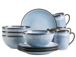Frühstücksset, Steinzeug Smoky's Blau
