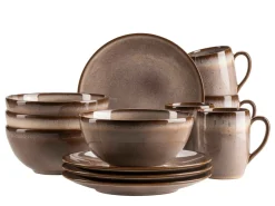 Frühstücksset, Steinzeug Smoky's Braun