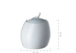 Frühstücks-Zubehör, Porzellan LA MUSICA 1 x Zuckerdose, 1 x Gießer, 6 x Eierbecher