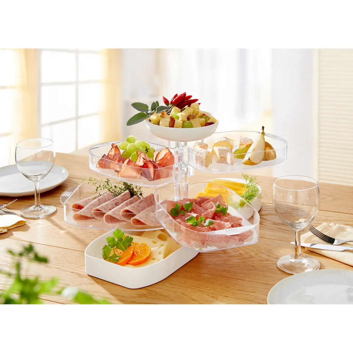 Frischhaltedosen-Etagere "2 in 1 Party", 6-stöckig