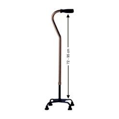 Gehstock, Vierfußgehhilfe, höhenverstellbar