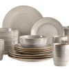 Geschirr Set, Steinzeug Valmera Hellgrau