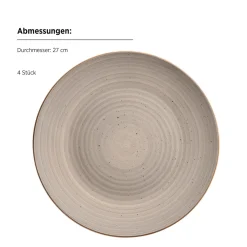 Geschirr Set, Steinzeug Valmera Hellgrau