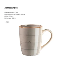 Geschirr Set, Steinzeug Valmera Hellgrau