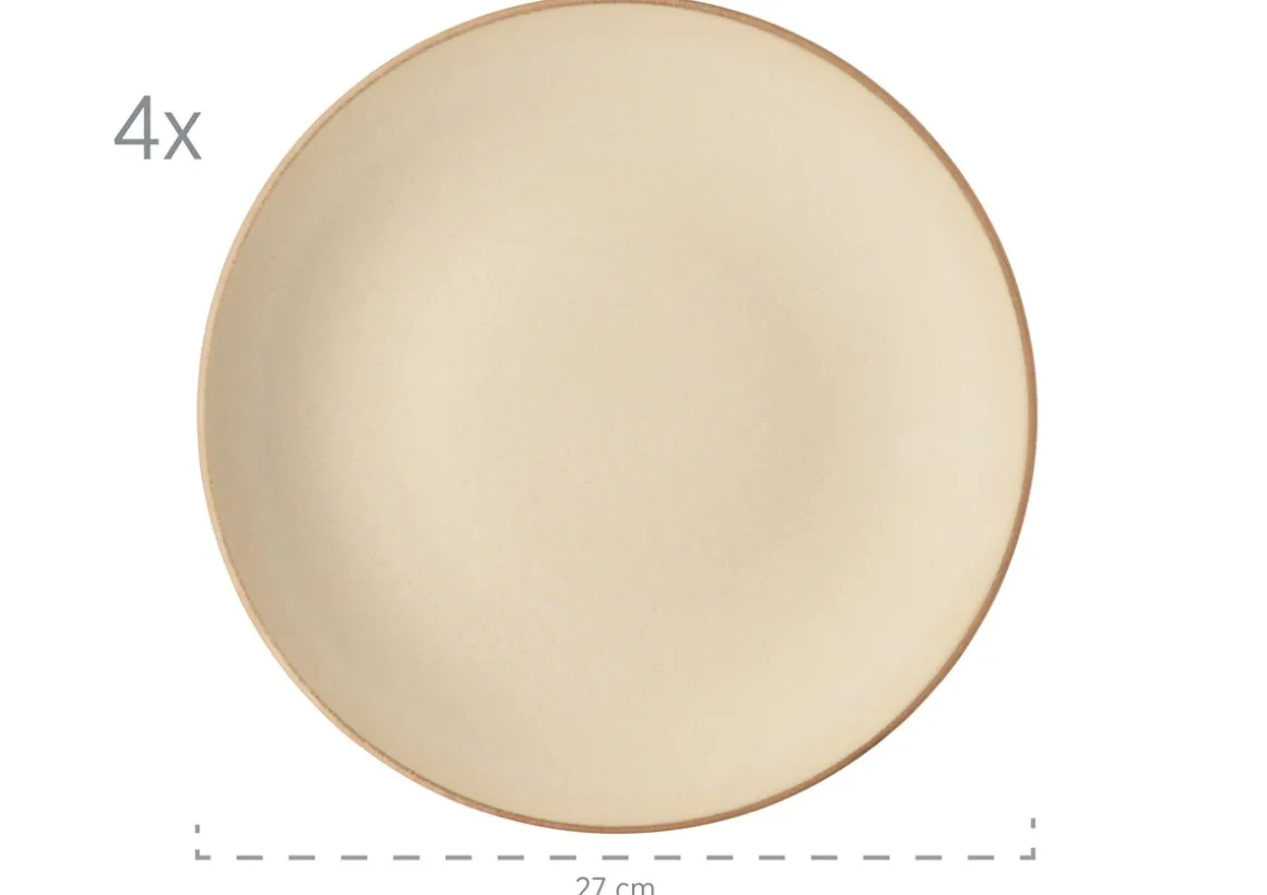 Geschirr-Set, Keramik Ossia Sand, Hellblau