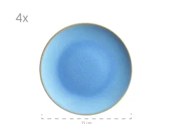 Geschirr-Set, Keramik Ossia Hellblau