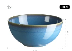 Geschirr-Set, Keramik Ossia Hellblau