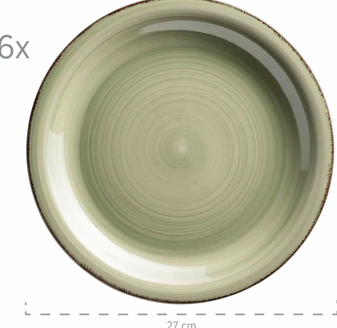 Geschirr-Set, Steingut Lumaca Olivgrün