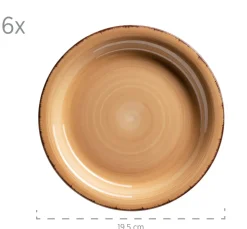 Geschirr-Set, Steingut Lumaca Koralle