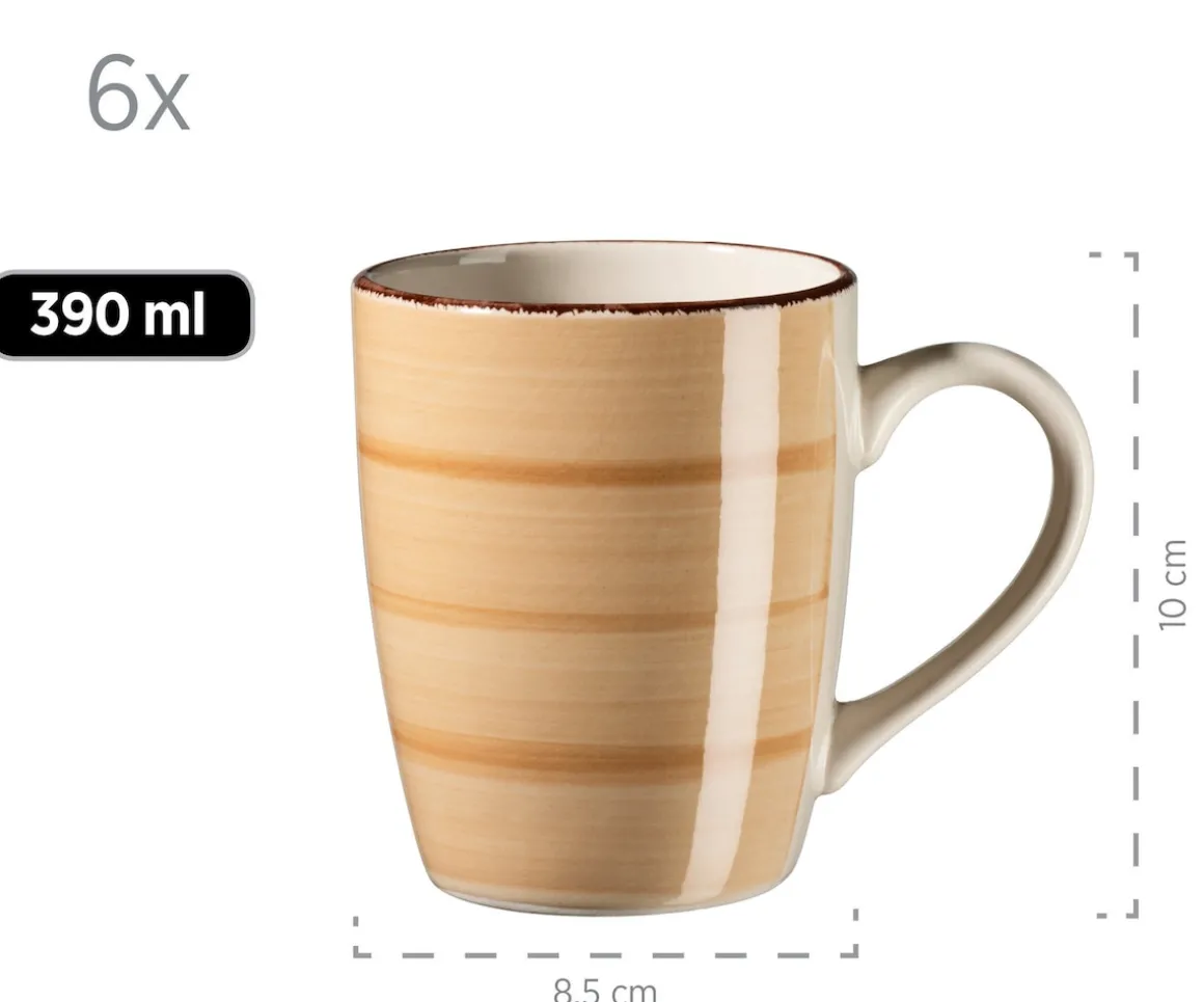 Geschirr-Set, Steingut Lumaca Koralle