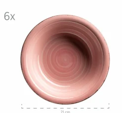 Geschirr-Set, Steingut Lumaca Koralle