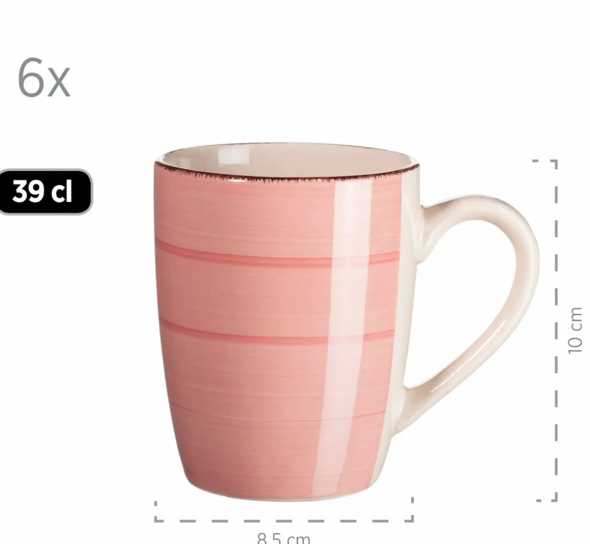 Geschirr-Set, Steingut Lumaca Koralle