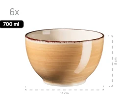 Geschirr-Set, Steingut Lumaca Dunkelblau