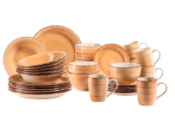 Geschirr-Set, Steingut Lumaca Dunkelblau