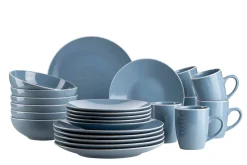 Geschirr-Set, Steinzeug Elissa Blau