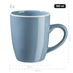 Geschirr-Set, Steinzeug Elissa Blau