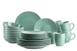 Geschirr-Set, Steinzeug Elissa Grün