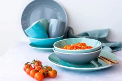 Geschirr-Set, Steinzeug Elissa Grün