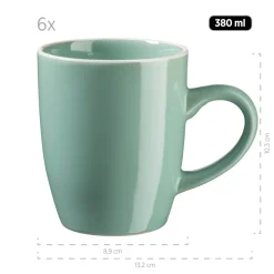 Geschirr-Set, Steinzeug Elissa Grün