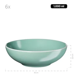 Geschirr-Set, Steinzeug Elissa Grün