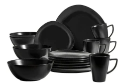 Geschirr-Set, Steinzeug Glendale 4 x Speisteller, 4 x Dessertteller, 4 x Kaffeebecher, 4 x Müslischale