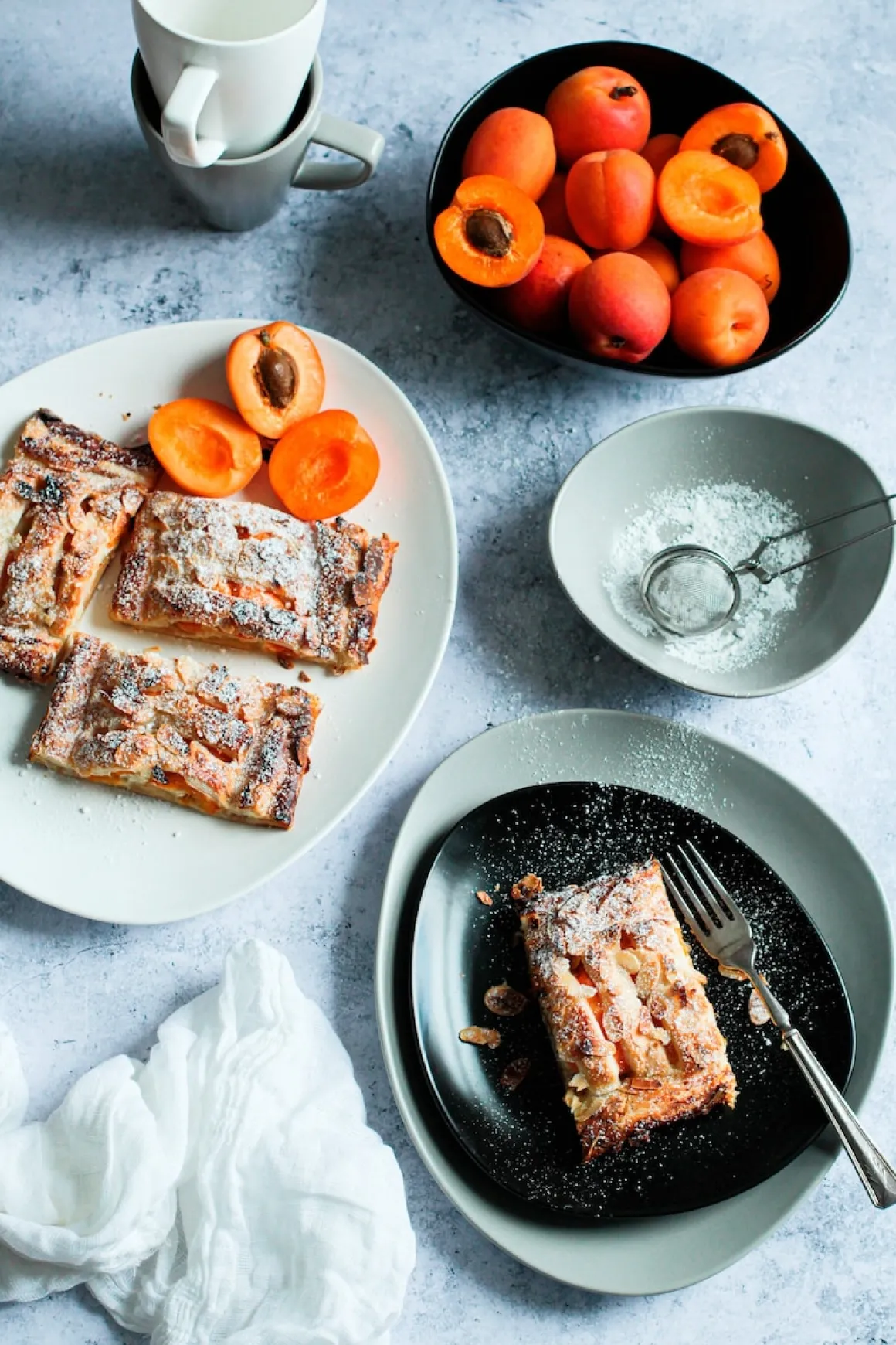 Geschirr-Set, Steinzeug Glendale 4 x Speisteller, 4 x Dessertteller, 4 x Kaffeebecher, 4 x Müslischale