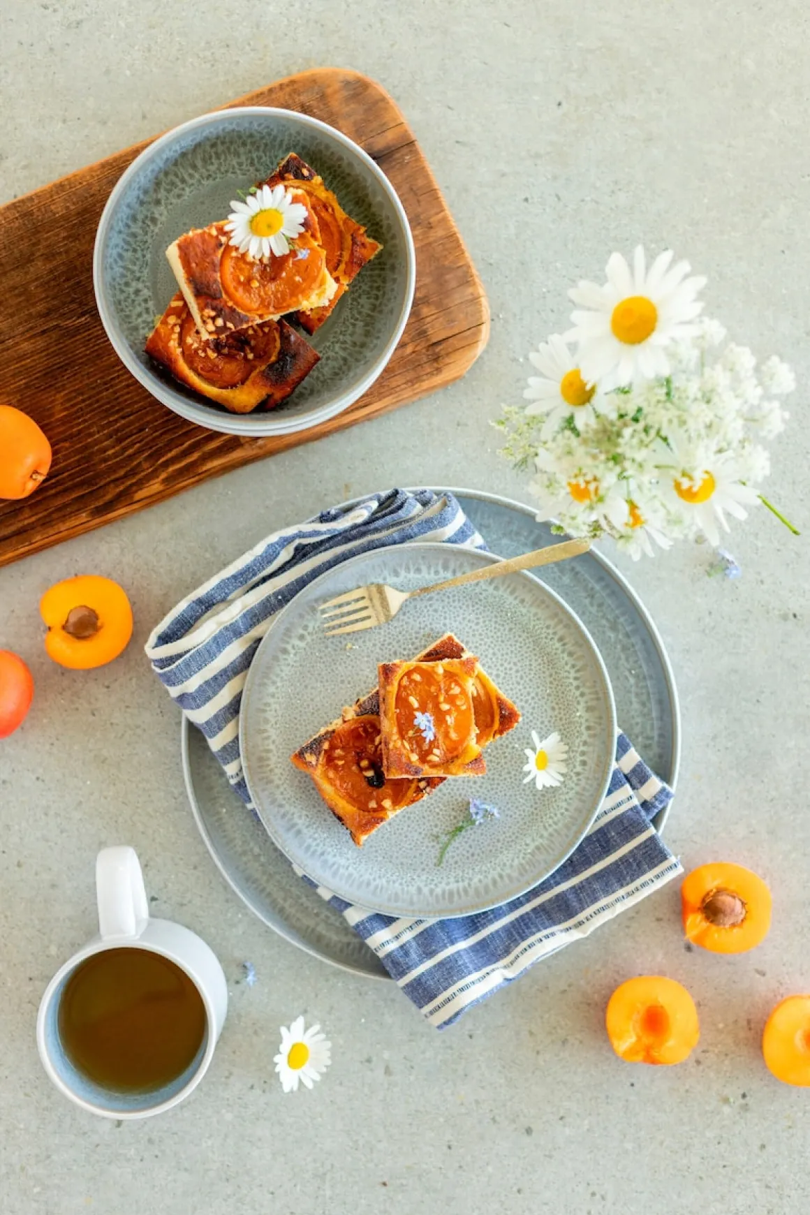 Geschirrset, Steinzeug Lunaria Grau
