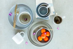 Geschirrset, Steinzeug Lunaria Braun