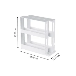 Gewürzregal ausziehbar weiß