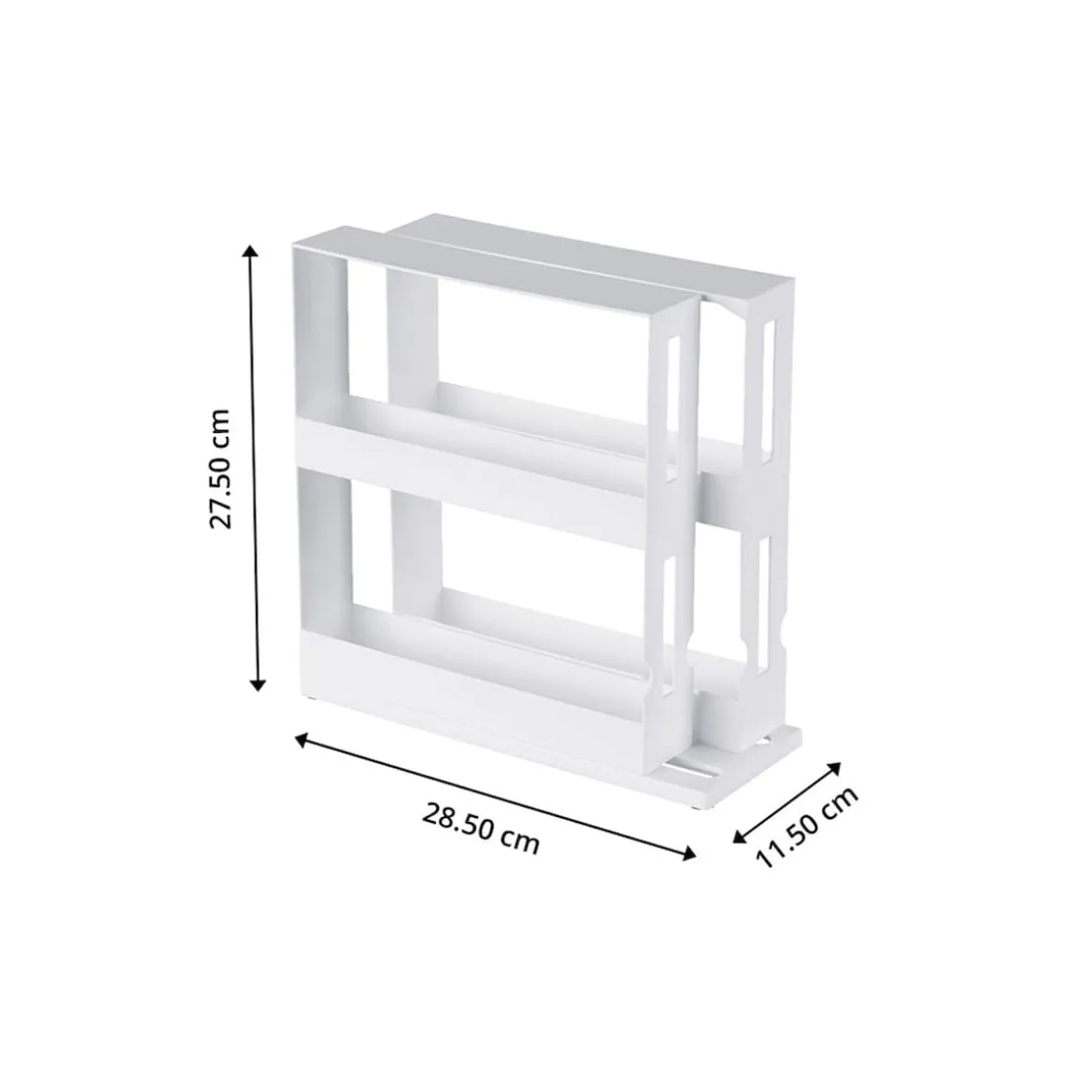 Gewürzregal ausziehbar weiß