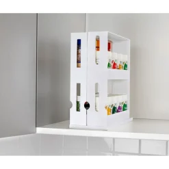 Gewürzregal ausziehbar weiß