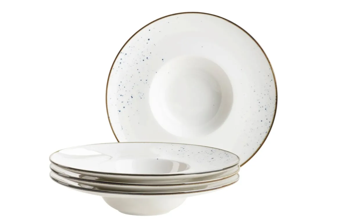 Gourmetteller Set, Porzellan Pintar Beige / Blau