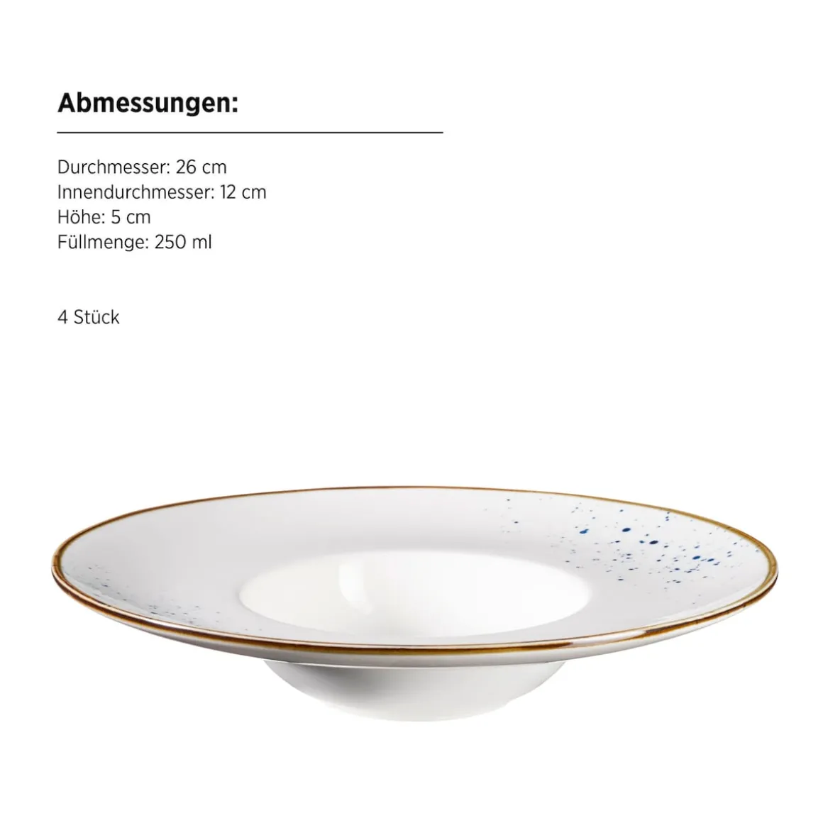 Gourmetteller Set, Porzellan Pintar Beige / Blau