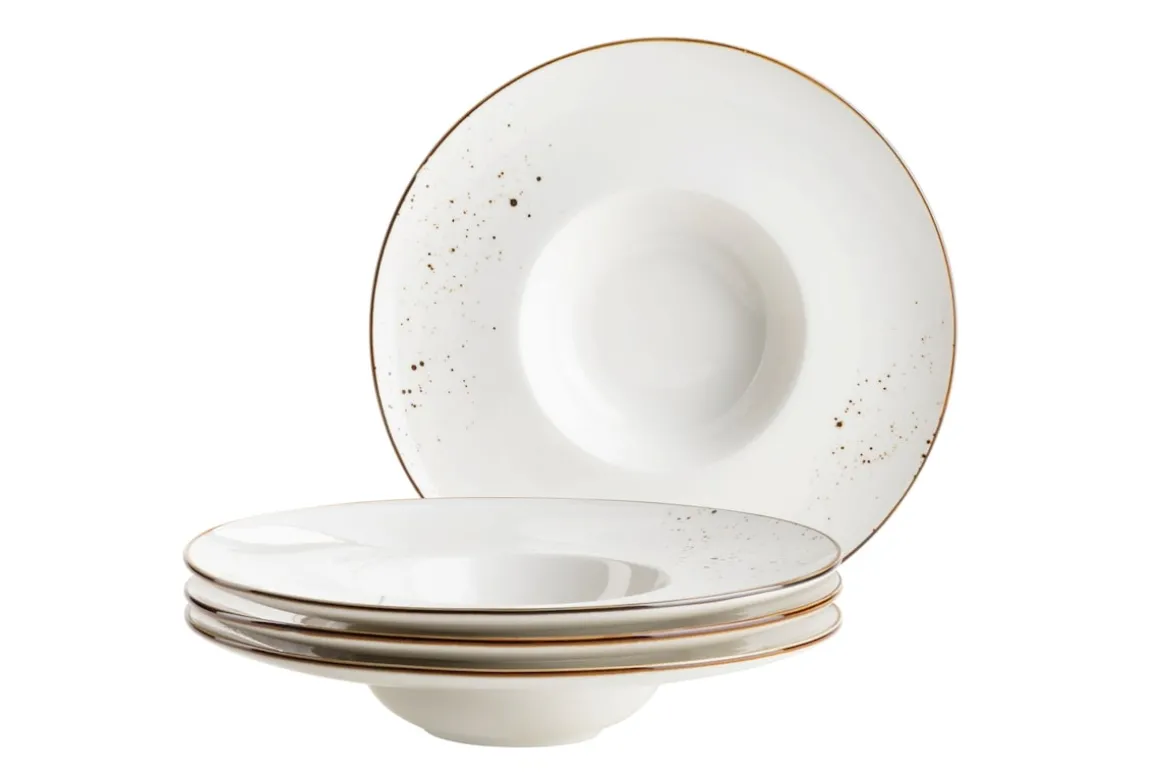 Gourmetteller Set, Porzellan Pintar Beige / Braun