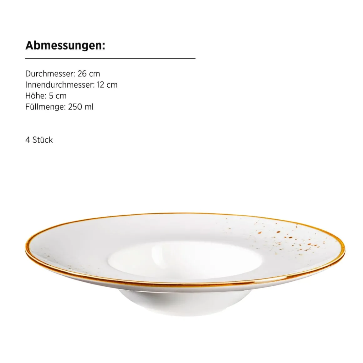 Gourmetteller Set, Porzellan Pintar Beige / Braun