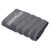 Handtuch personalisiert mit Namen, 50x100 cm, 100% Baumwolle anthrazit