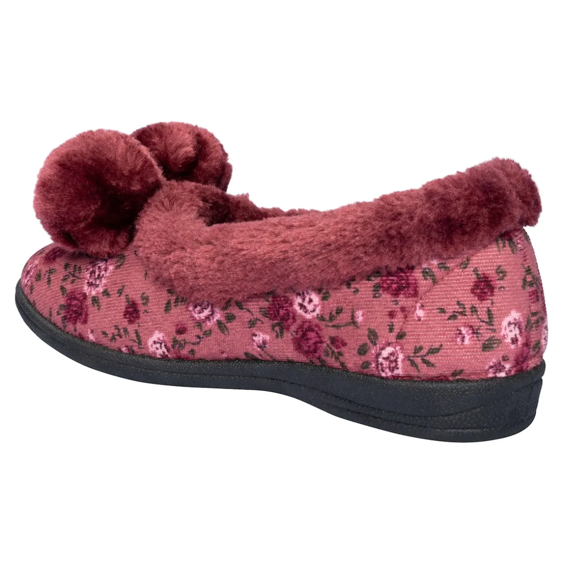 Hausschuh "Helga" bordeaux