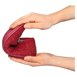 Hausschuh-Ballerina „Bärbel“ rot